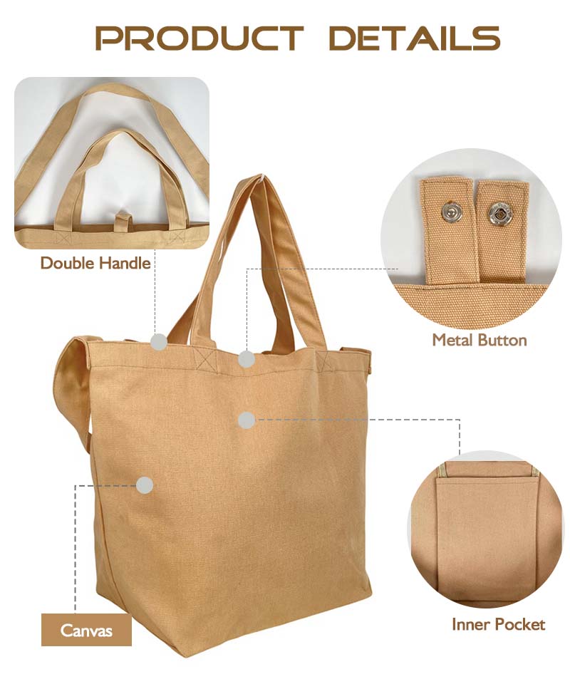  Double handle canvas tote