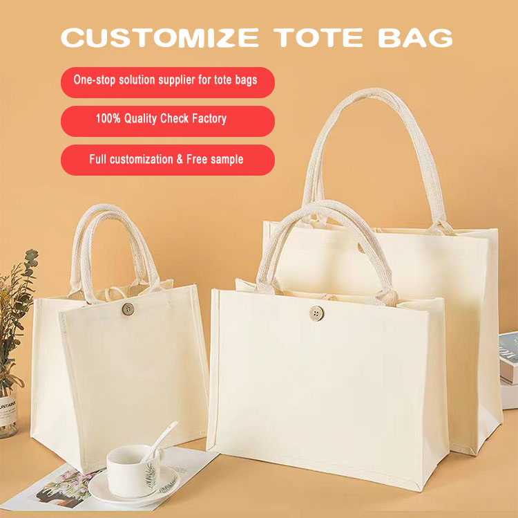 OEM Wholesale Durable Heavy Duty White Canvas Tote Bag Supplier ...