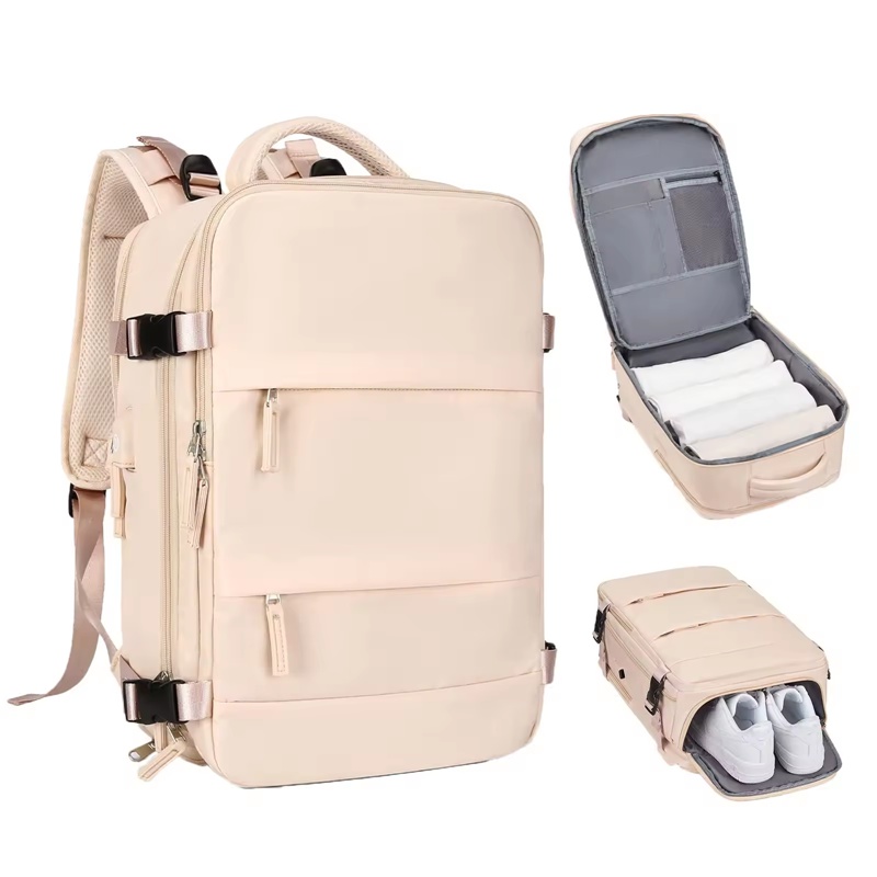 Custom Travel Laptop Backpacks  With Separate Space For Shoes