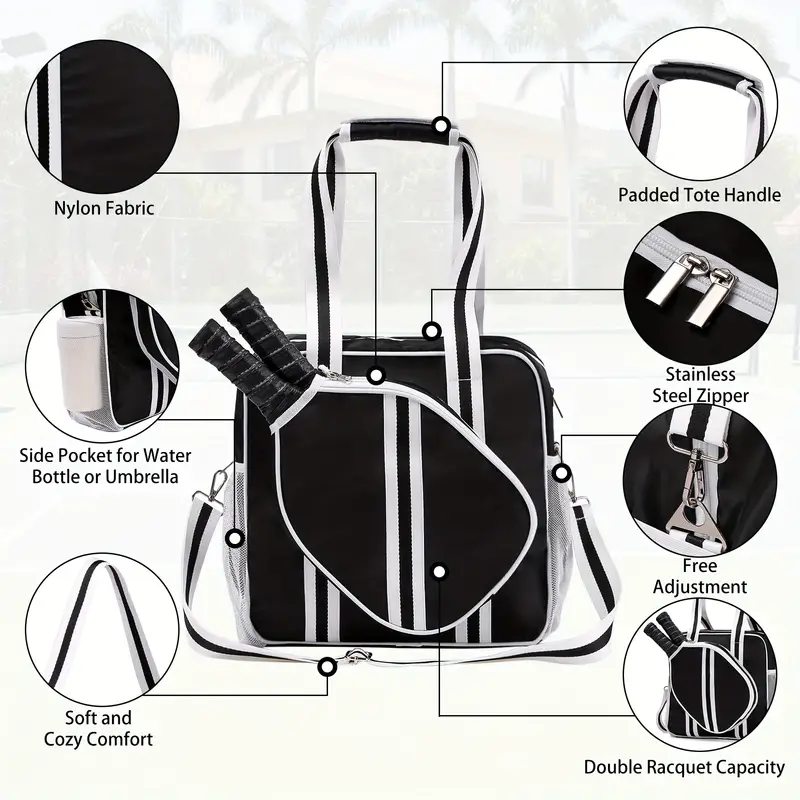 Adjustable Shoulder Strap For Pickleball Racquet