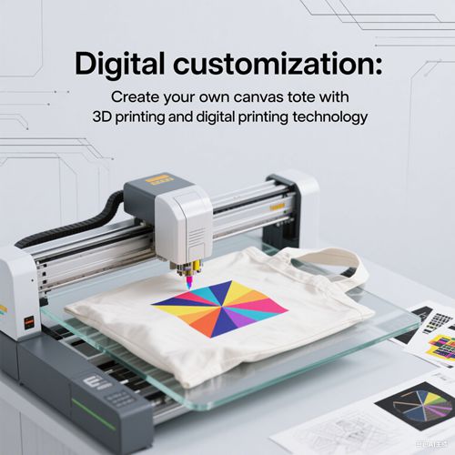 Digital customization: Create your own canvas tote with 3D printing and digital printing technology