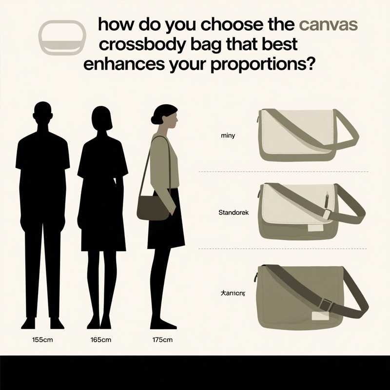 Say goodbye to indecision: Based on your height and body type, how do you choose the canvas crossbody bag that best enhances your proportions?