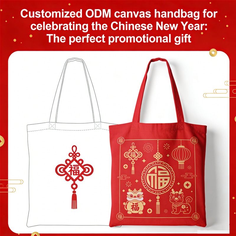 Customized ODM canvas handbag for celebrating the Chinese New Year: The perfect promotional gift