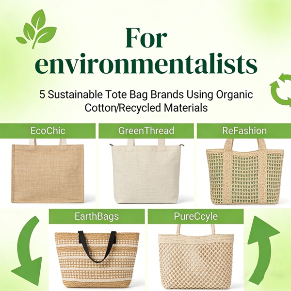 For environmentalists: 5 sustainable tote bags made from organic cotton/recycled materials